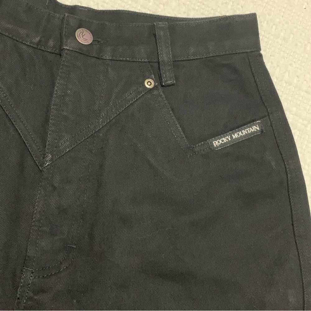 Vintage Rocky Mountain Black Jeans 29/9 High Waist 90s Western
